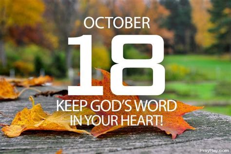Keep Gods Word In Your Heart Prayer For October 18