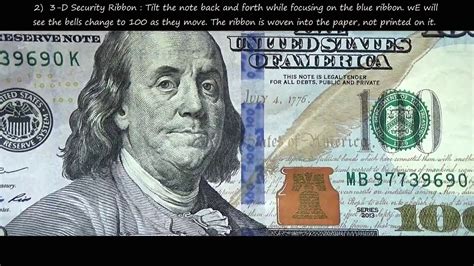 100 Dollar Bill Security Features