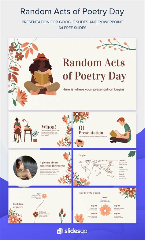 Random Acts Of Poetry Day Background For Powerpoint Presentation