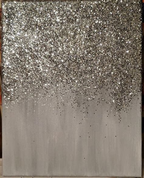 Abstract Glitter Painting Custom Modern Chic Home Decor Etsy