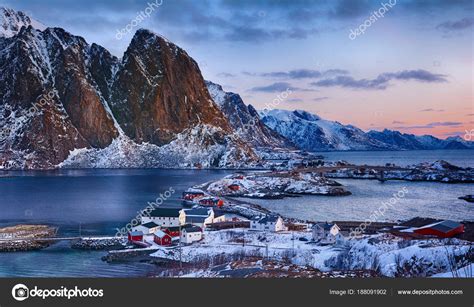 Beautiful Sunrise Landscape Of Picturesque Fishing Village In The