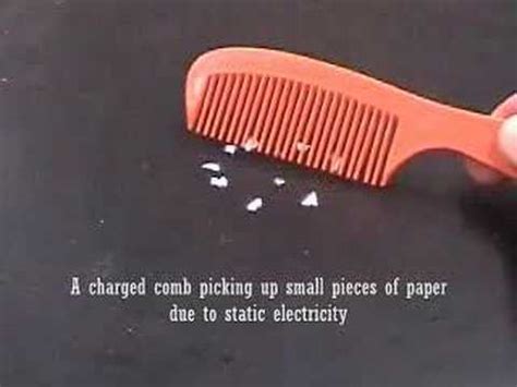 These items are ideal for. comb picking up papers due to static electricity - YouTube