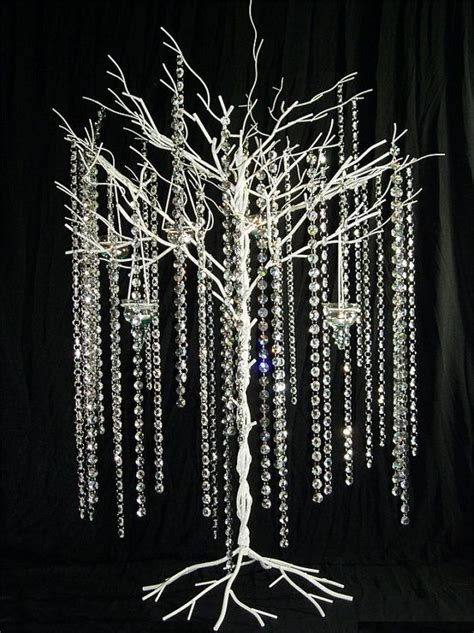 Crystal Wedding Tree Centerpiece Wishing Tree Or Wedding Tree Centerpiece Includes Hanging Cry