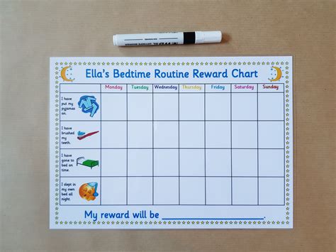 Printable Bedtime Reward Chart