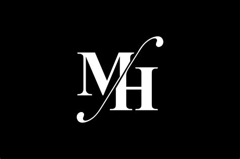 Mh Monogram Logo Design By Vectorseller