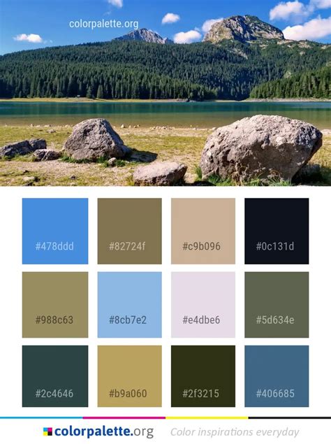 Nature Wilderness Lake Color Palette