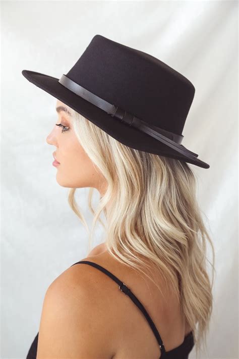Black Boater Hat Trendy Felt Hat Cute Boater Hat Lulus