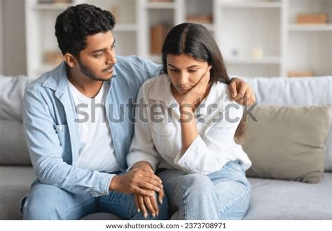Caring Young Indian Husband Next Wife Stock Photo 2373708971 Shutterstock