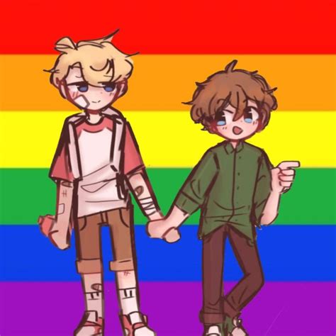 lgbtqia tommy and tubbo pfp icon pride flags lgbtqia character