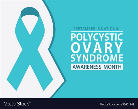 Polycystic Ovary Syndrome Awareness Month Poster Vector Image