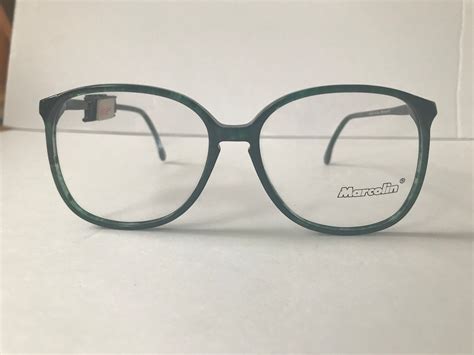 new vintage marcolin marchon mod eyeglasses green tortoise etsy
