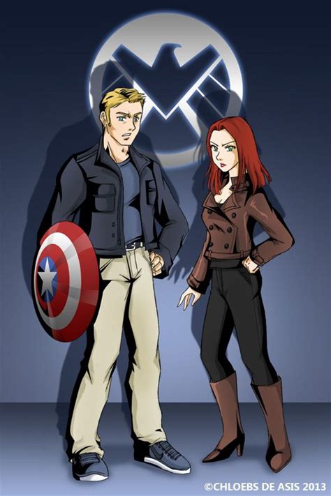 Steve Rogers And Natasha Romanoff By Chloebs On Deviantart Black Widow Marvel Marvel Heroes