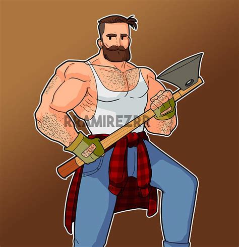 Illustration Of A Sexy Lumberjack Freelancer