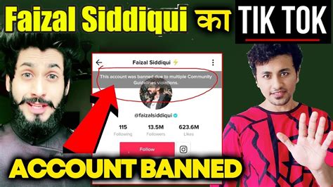Faizal Siddiquis Tiktok Account Banned Youtube