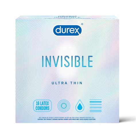 Buy Durex Invisible Condoms Ultra Thin Ultra Sensitive Natural Rubber Latex Condoms For Men
