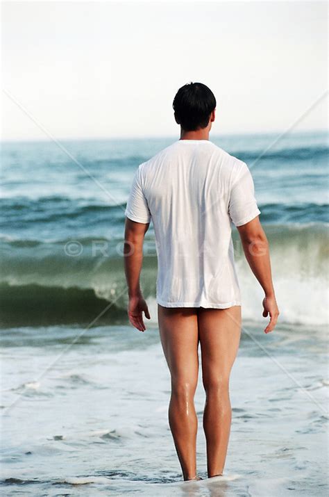 Half Dressed Man Naked From The Waist Down At The Beach ROB LANG