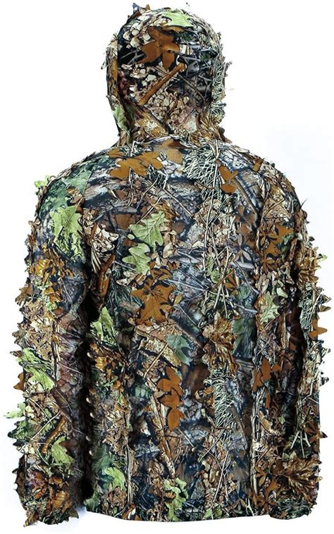 Mens 3d Lightweight Hooded Camouflage Ghillie Breathable Hunting Suit