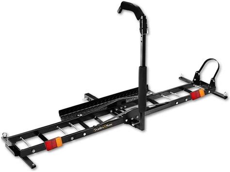 Tow Hitch Mounted Motorcycle Carrier With Brake Lights Major 4x4