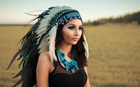 Wallpaper Model Black Clothing Feathers Dress Blue Fashion Hair Headdress Indian