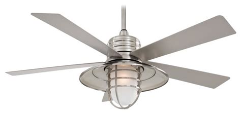 Outdoor ceiling fans can create a cooling breeze that makes any outdoor space cozy. Minka Aire F582-BNW Rainman Brushed Nickel 54" Outdoor ...