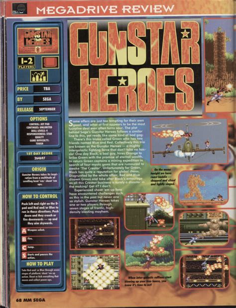 Gunstar Heroes Sega Genesis Herocrycry