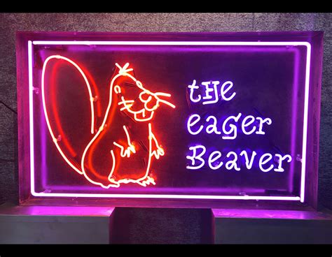 Eager Beaver Neon Kemp London Bespoke Neon Signs Prop Hire Large