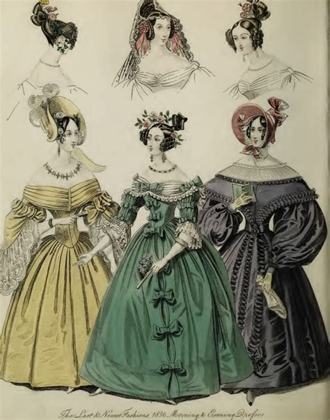 Romantic Era Clothing Romantic Era Fashion Plate April 1836 The