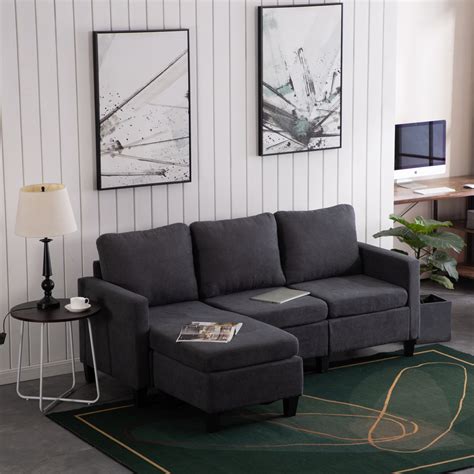 A comfortable living room sets furniture can give you a comfortable and relaxing sitting experience. Ktaxon Reversible Sectional L-Shaped Sofa Couch with Modern Linen Fabric for Small Space,Living ...