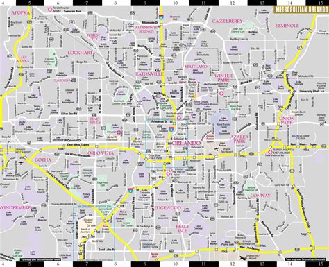 Orlando Neighborhoods Map Map Of Orlando Neighborhoods