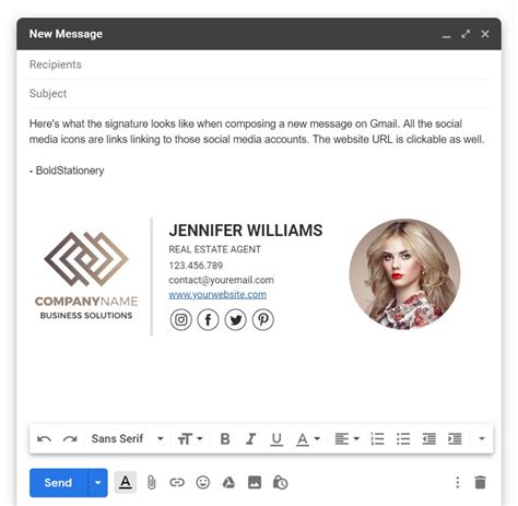 Company Email Signature Signature Mail Free Email Signature Html