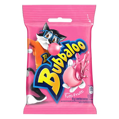 Chiclete Tutti Frutti Bubbaloo Pacote 50g 10 Unidades Gtineanupc