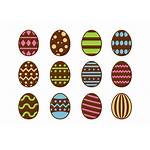 Easter Chocolate Vector Eggs Icons Egg Cartoon