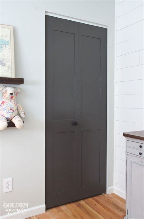 Be sure to paint in the same direction as the wood grain. A Happy Accident - The Tale of a Closet Door Makeover - The Golden Sycamore | Closet doors ...