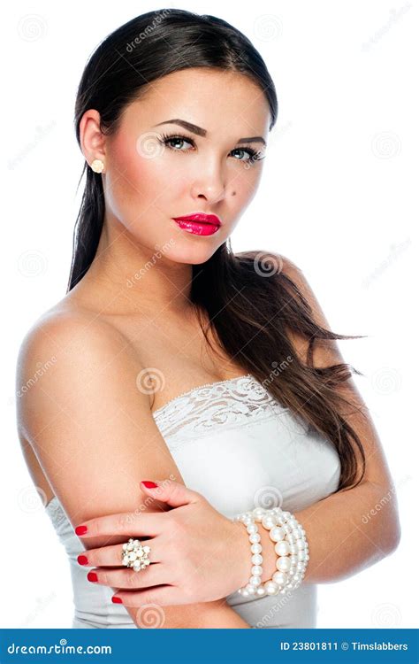 Portrait Of Beautiful Young Caucasian Woman Stock Image Image Of Model Closeup 23801811