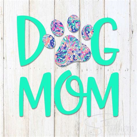 Lilly Dog Mom Decal Dogmom Lilly Pulitzer Monogram Decal Monogram