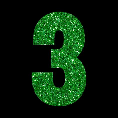 Green Glitter Numbers Printable And Resizable Digital File Etsy