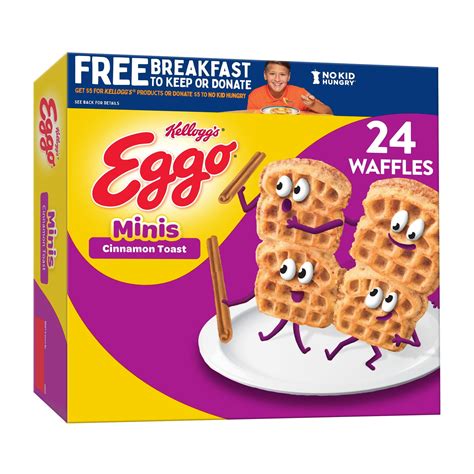 Eggo Cinnamon Toast Frozen Mini Waffles 258 Oz 24 Count Frozen