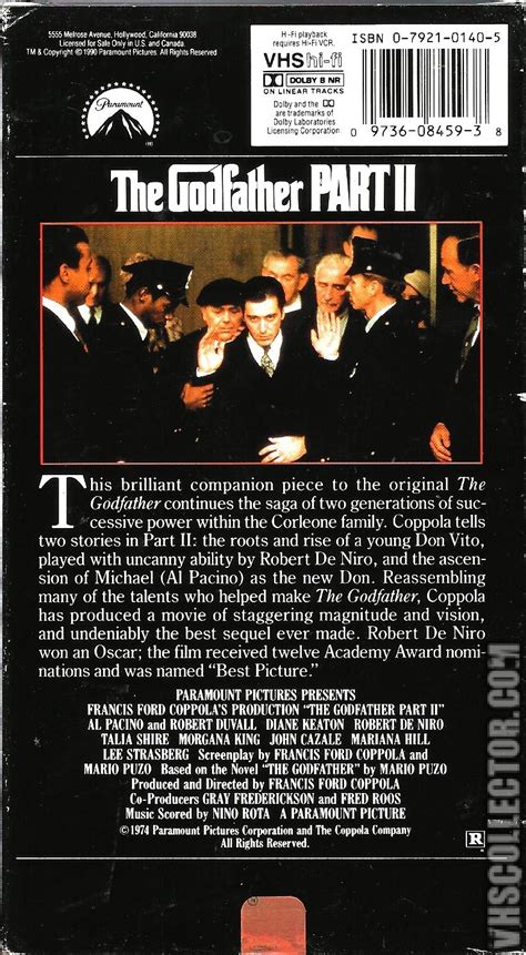 In the years since its release the film has gained the reputation of being the rare sequel that equals or. The Godfather Part II | VHSCollector.com