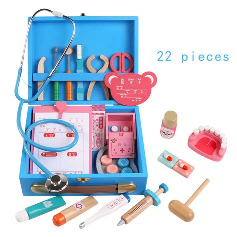 Buy Baby Wooden Doctor Toy Simulation Medicine Box