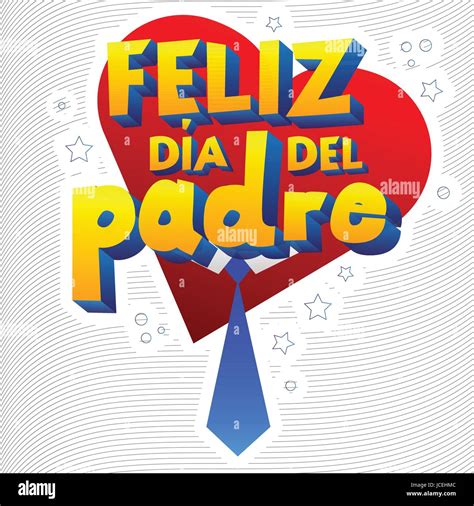 Feliz Día Del Padre Tarjeta Con Corazón Y Corbata Versión En Español