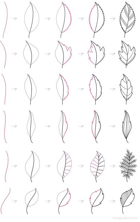 Drawing Leaves How To Draw Step By Step Doodle A Leaf