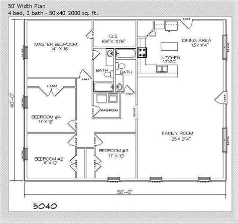 20x40 Barndominium Floor Plans