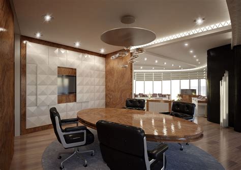 Middle Eastern Contemporary Executive Office Suite Design