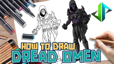 Drawpedia How To Draw New Dread Omen Skin From Fortnite Step By