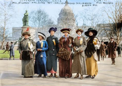 Womens Day—see Colorized Vintage Photos Of Suffrage Marches Time