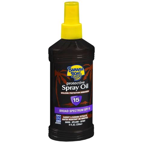 Banana Boat Protective Spray Oil Sunscreen Spf 15 8 Oz Medcare