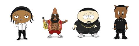 Popular Rappers As Cartoon Characters R One Creative Web And Graphic