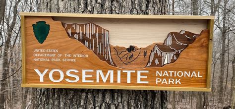Deluxe Yosemite National Park Entrance Sign Replica 28 Inch Etsy