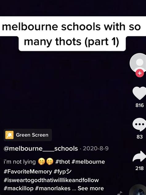 Melbourne Schools Targeted In Tiktok Video Posts Calling Girls ‘thots The Advertiser