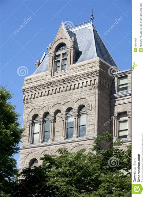 Architecture Detail Of Salt Lake City Hall Stock Photo